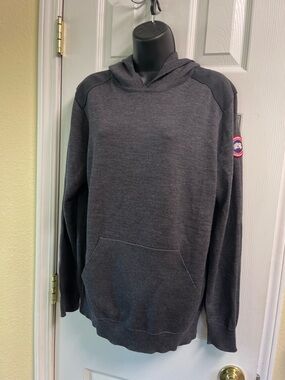 Canada Goose Charcoal Hooded Men's Sweater